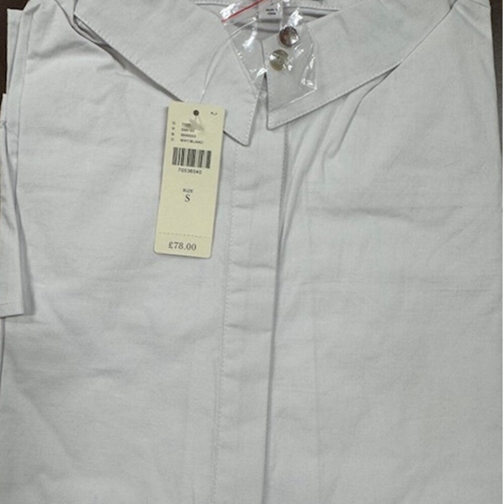 NWT Anthropologie Bell-Sleeve Poplin Buttondown Top by ISLA MAUDE - Picture 4 of 6